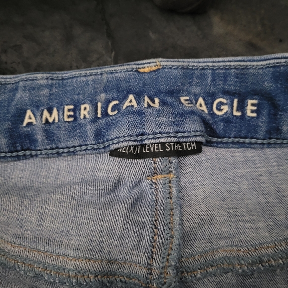 AMERICAN EAGLE | curvy hi-rise jegging distressed destroyed skinny stretch jeans - Picture 8 of 11